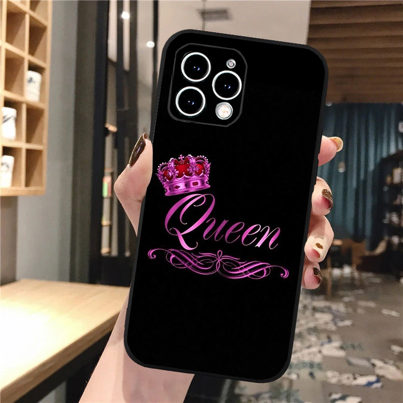 Queen King Phone Case For iphone 16 15 14 Pro Max 16 15 14 13 12 Pro 15Plus iphone 11 Shell