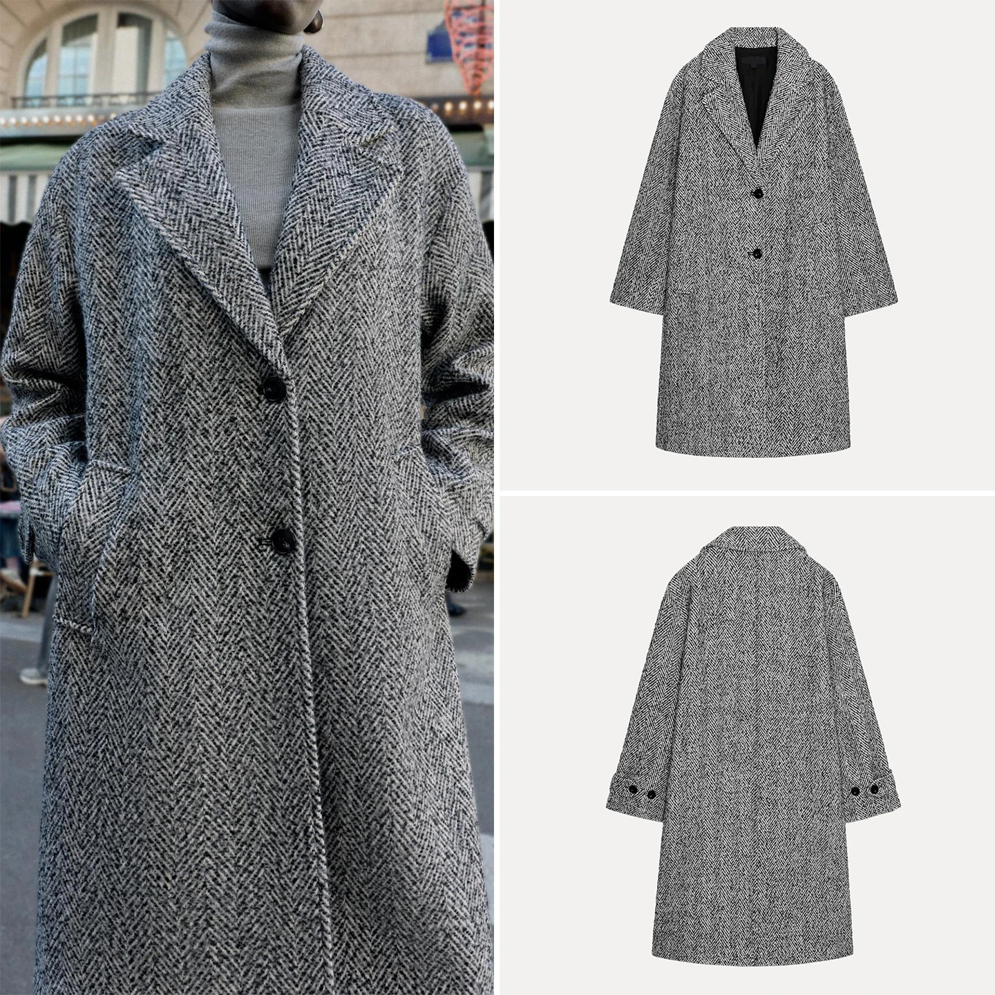 Z 2025 New Faion Personali Women's Cheered Coat Ele Lady's Outerwear Quali Material Autumn Collection