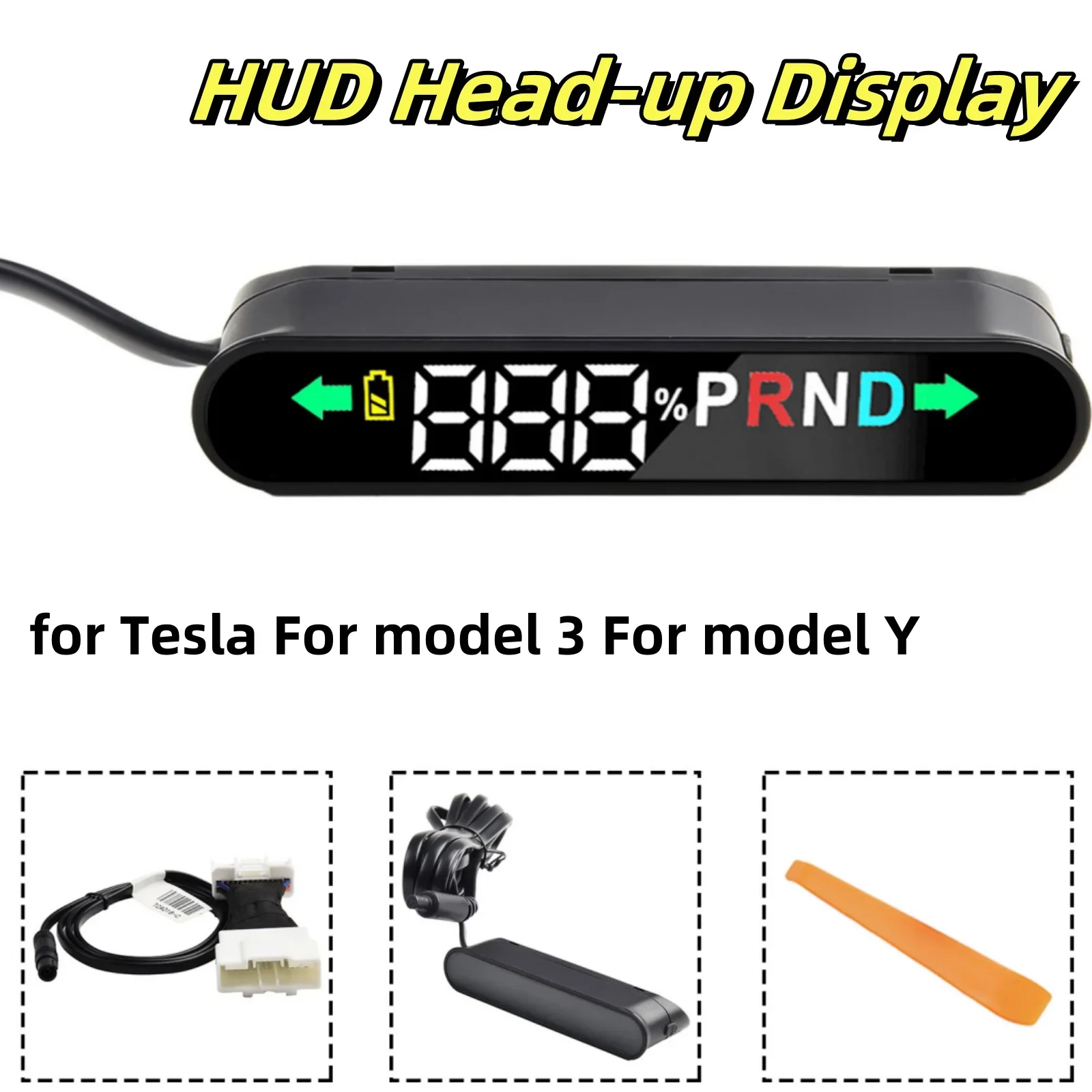 

Car HUD Head-up Display For Tesla For Model 3 For Model Y 12V For Smart HUD Display Car Electronic Speedometer Signal Gear