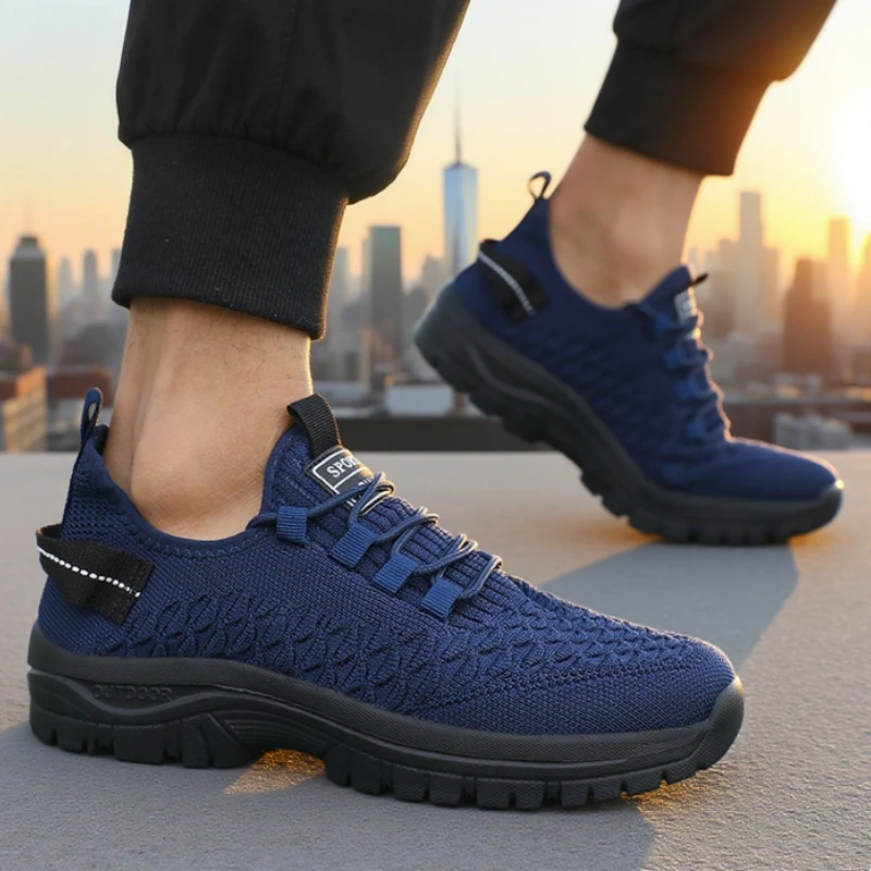 

Popular Men's Running Shoes Breathable Mesh Lightweight Sports Sneakers Comfortable Casual Walking Shoes Zapatillas De Deporte