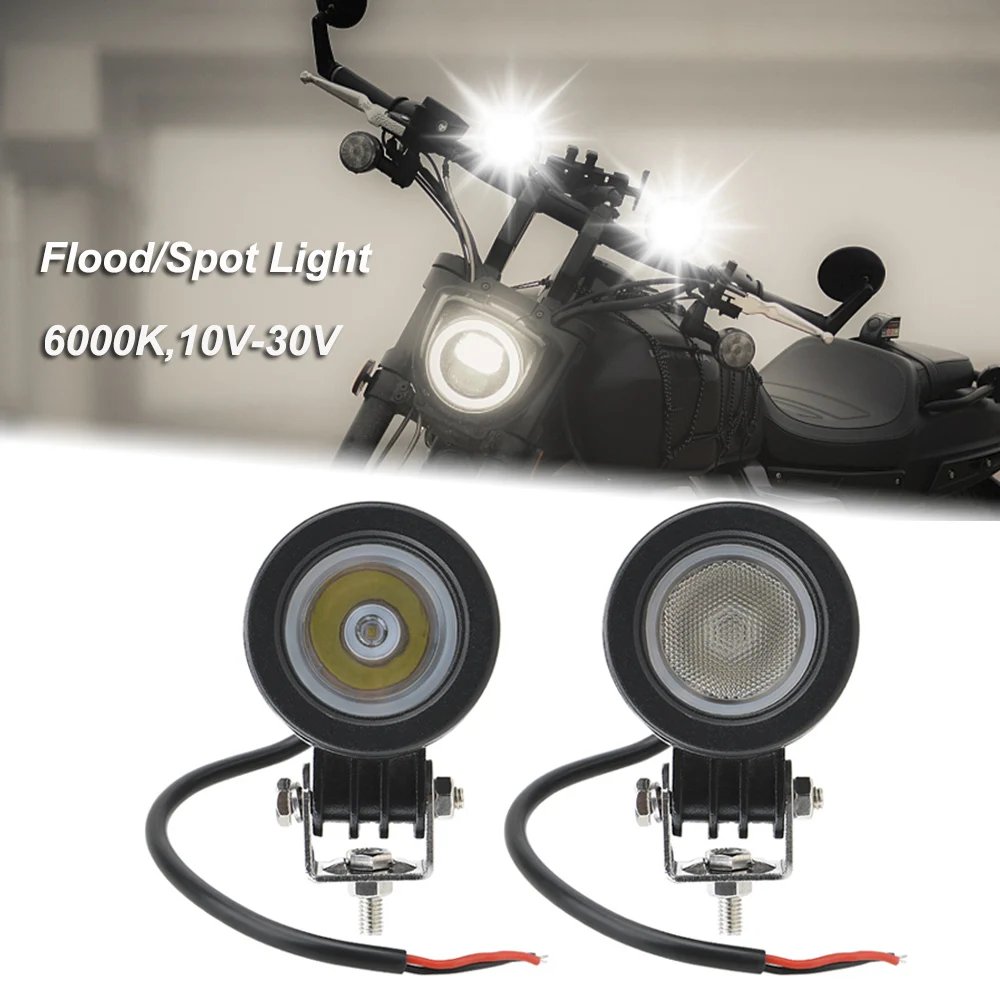 6000K 24V 12V Motorcycle Spotlights Off Road 4x4 DRL Lights Work Spot Flood Lamp LED Illumination Boat Truck RV Car Accessories