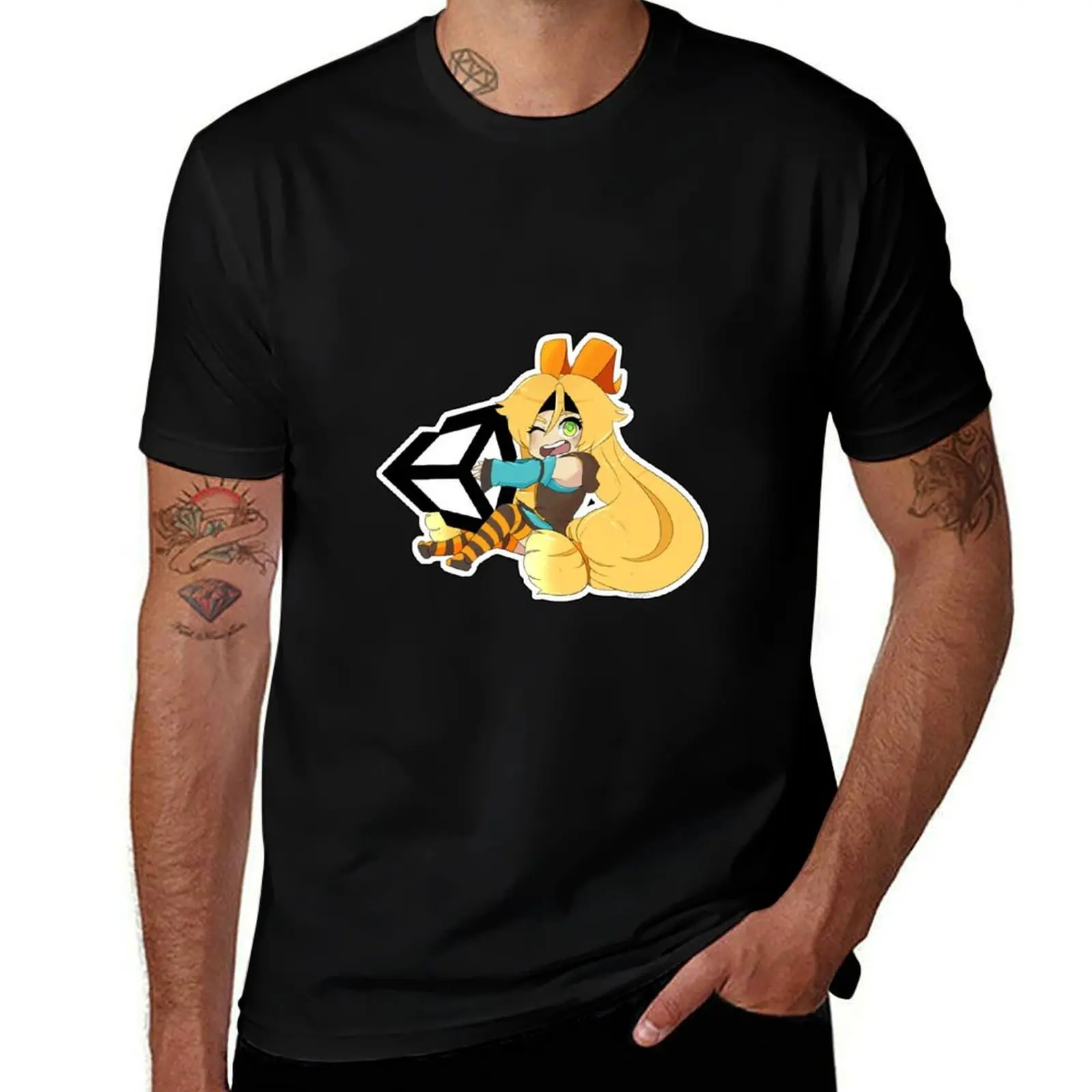 T-shirt mascotte Unity Chan, grande taille, coupe ample