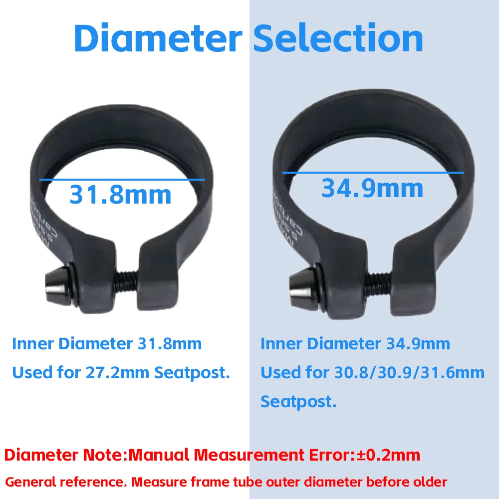Elitaone Carbon-Sattelstützenklemme 31,8/34,9mm 11+/-3g Fahrrad-Sattelstützenklemmen MTB Rennrad-Teile – Detail 2