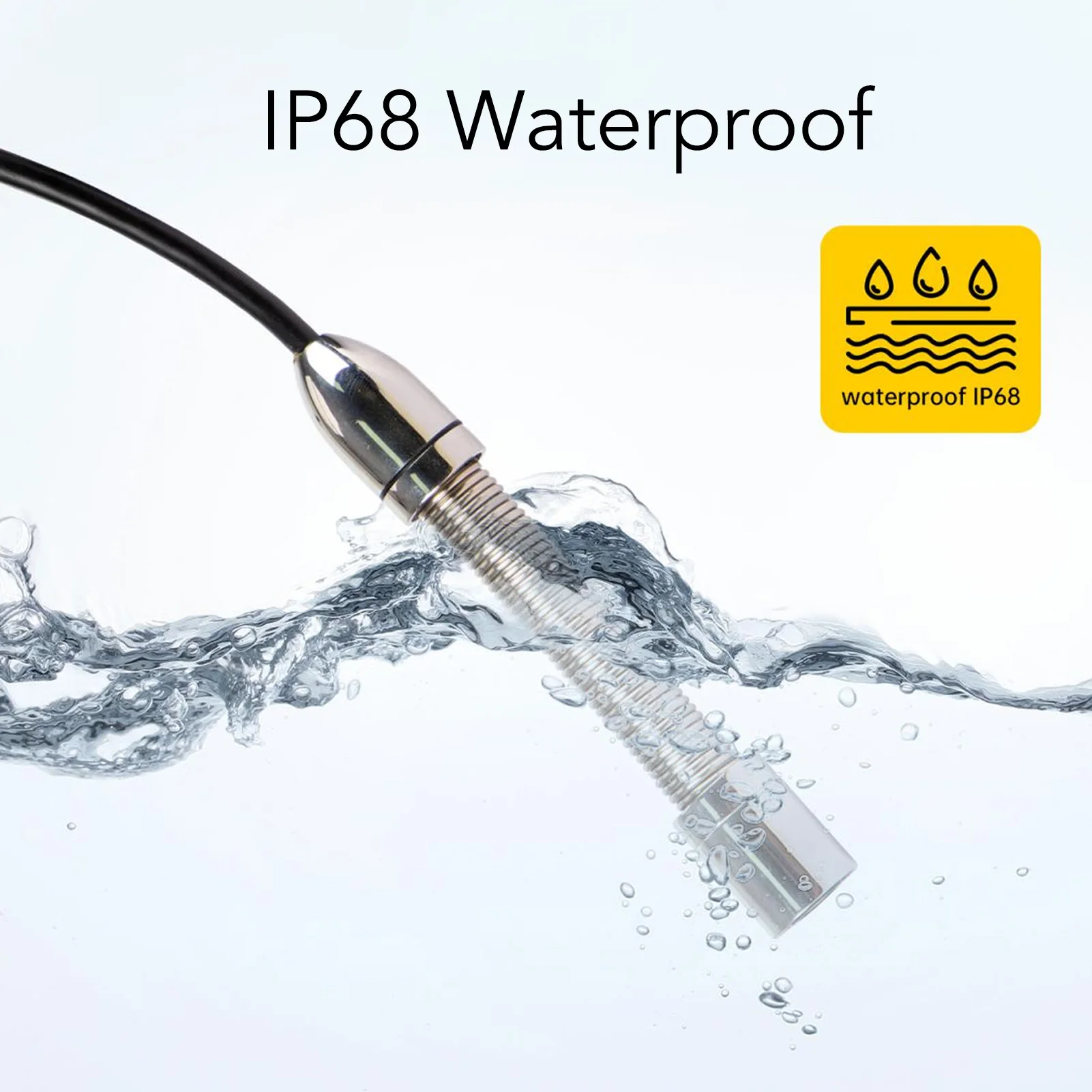 Sewer Inspection Camera Head IP68 Waterproof 0.7in Diameter Pipeline Inspection Camera Head 140 Degrees Viewing Angle for Home