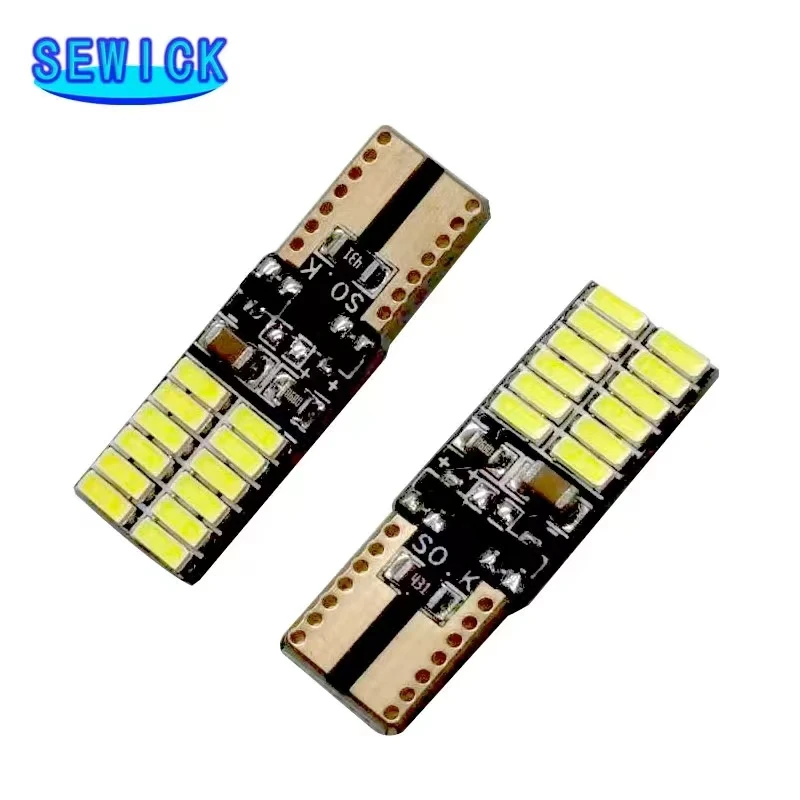 

Скидка 100 шт. 12 В Canbus T10 W5W 4014 24smd Auto 194 501 Автомобильные светодиодные внутренние дверные фонари Ширина лампы для автомобиля