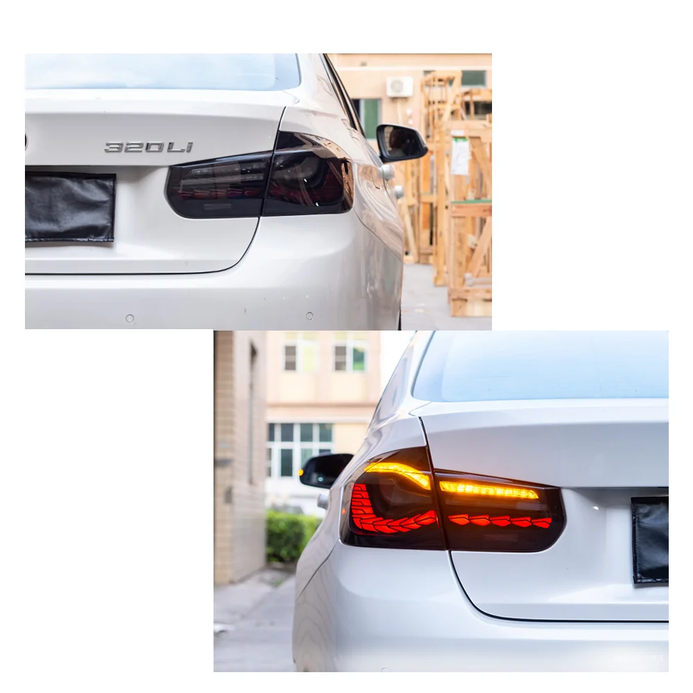 

2x автомобильный задний фонарь в сборе для BMW F30 2013-18 светодиодный тормоз с мерцанием воды, противотуманные задние фонари заднего хода Plug and Play