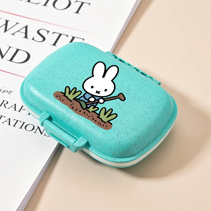 Kawaii Miffys Medicine Box Kids Outdoor Cute Pill Case Girls Boy Portable Mini Drug Organizer Container Children Candy Boxs Gift view 3