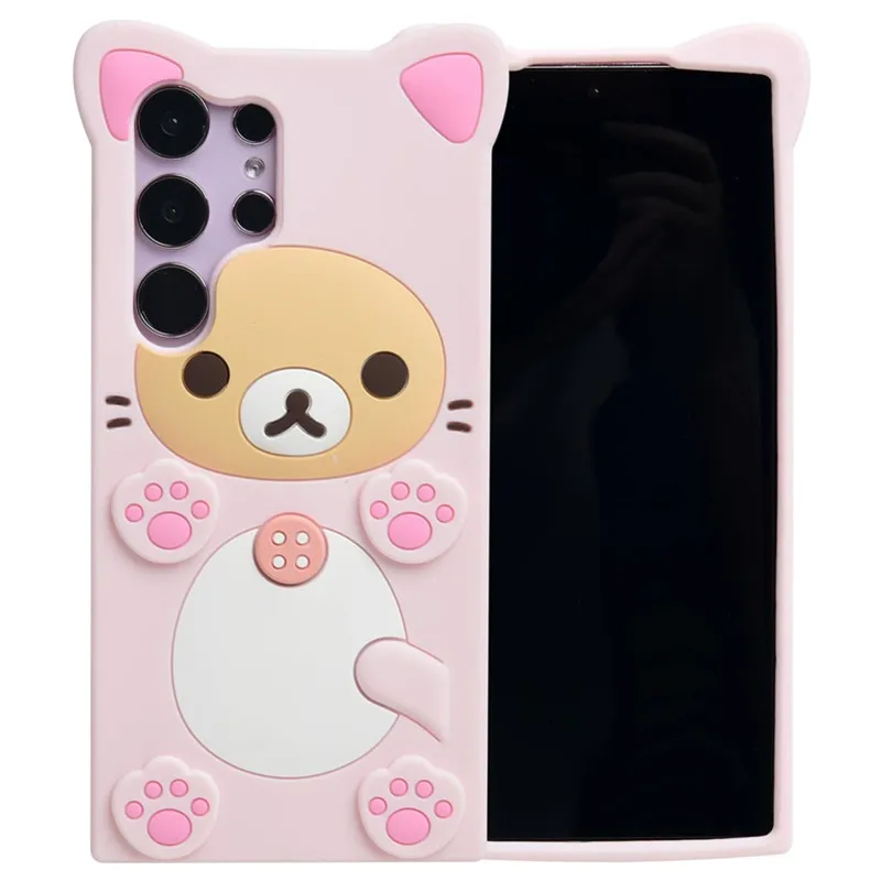 Cute Cartoon Bear Kawaii Soft Silicone Case for Samsung Galaxy S23 S24 Plus S22 S21 Ultra A53 A54 5g S 24 S24+ Funny Phone Cover