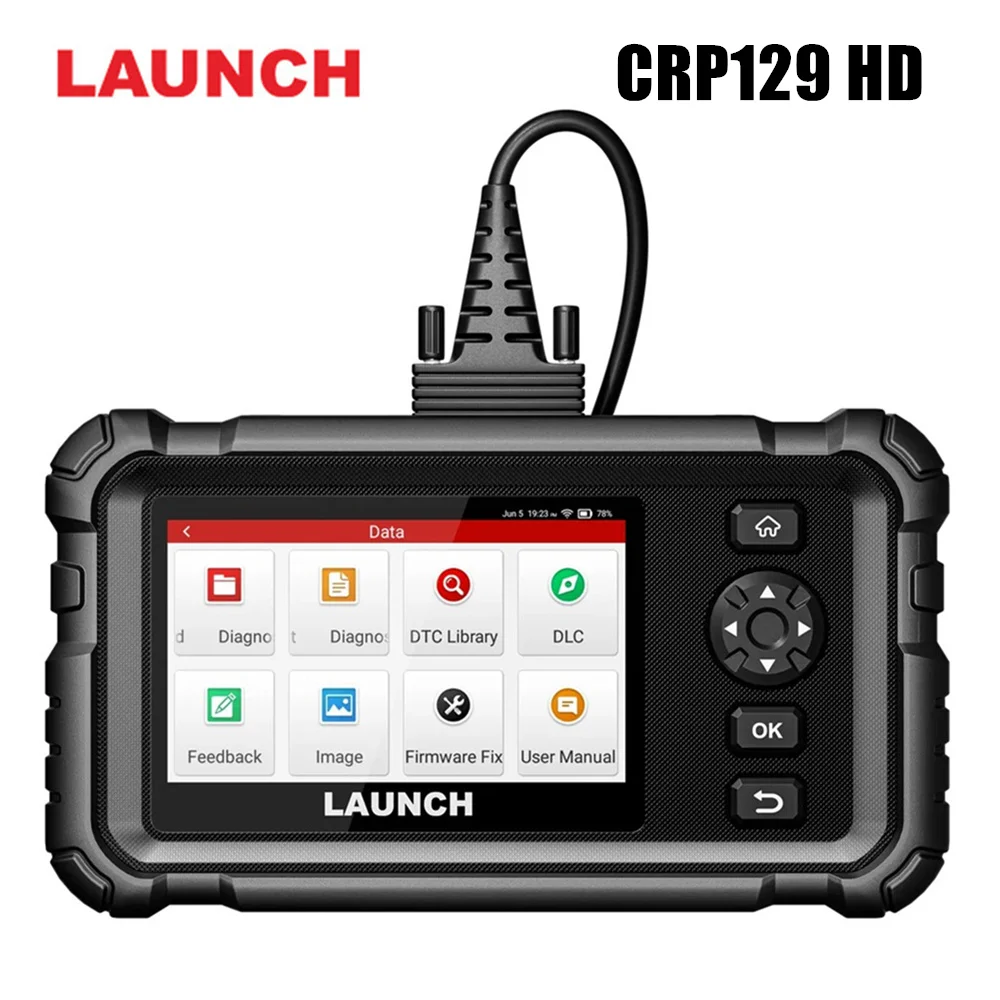 Launch CRP129 HD Heavy Duty Truck Scanner with 7 Reset Function OE-Level Full System Diagnosis DPF Regeneration