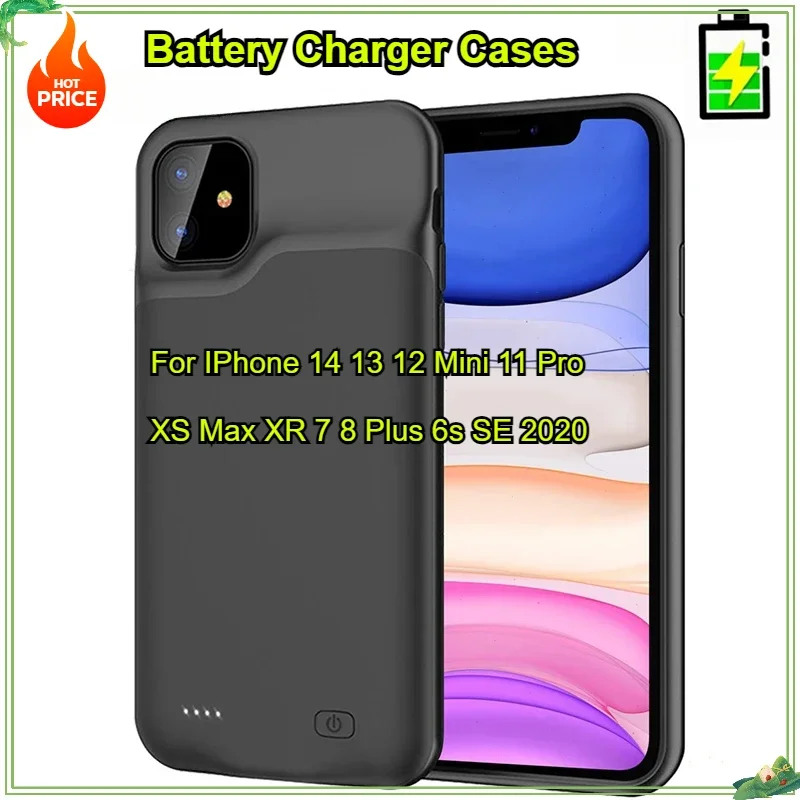 

10000Mah Battery Charger Cases for IPhone 14 13 12 Mini 11 Pro XS Max XR 7 8 Plus 6s SE 2020 Portable Power Case PowerBank