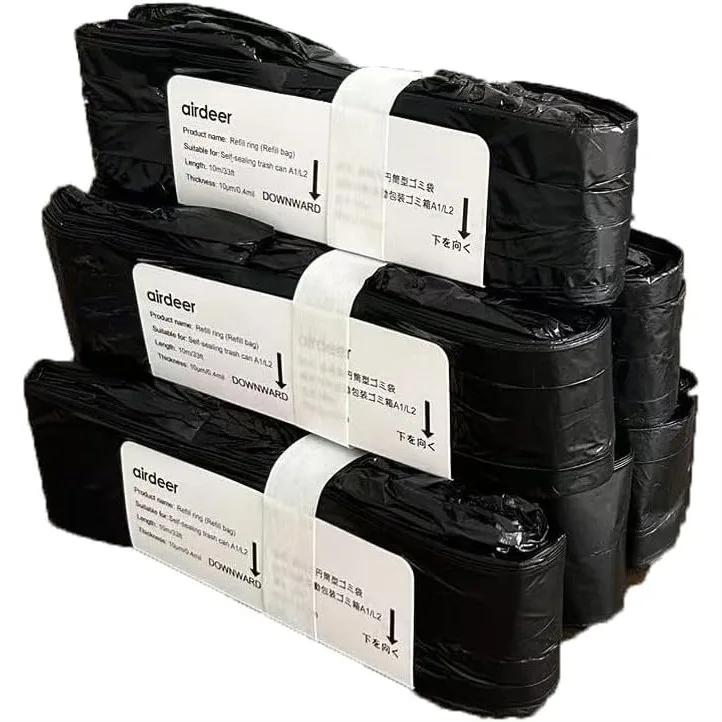 

Trash Can Refill Bags, 10m Continuous Garbage Bags for Self-Sealing Smart Trash Can, Pack of 6