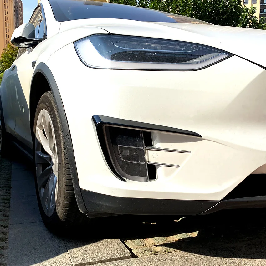 

Подходит для Tesla Model X 2015-2020, передняя планка, воздушный нож, рамка противотуманной фары, передний воздушный нож, внешняя наклейка автомобиля, модификация