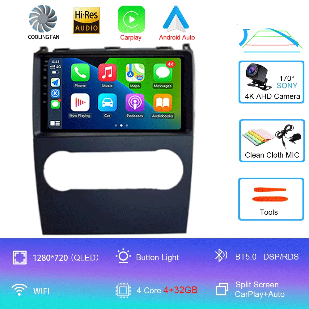 Voor Mercedes Benz B200 EEN B Klasse W169 A160 A180 A200 A220 2009-2012 Android 15 GPS Autoradio multimedia Head unit BT Radio 4G