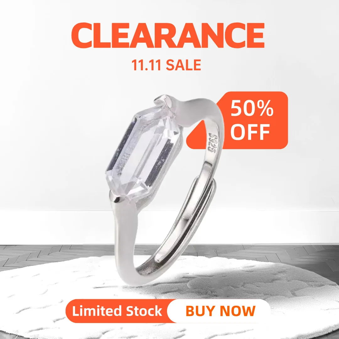 

GEEZENCA из стерлингового серебра 925 пробы с белым кристаллом, изящное регулируемое кольцо для женщин, распродажа, ограниченный запас, первый, получите