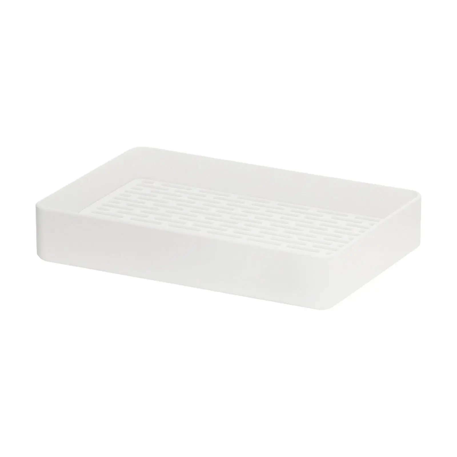 Slotted Drain Tray for Cups and Fruit Plastic Drip Tray for Kitchen Counter Drainer Dishes Organizer