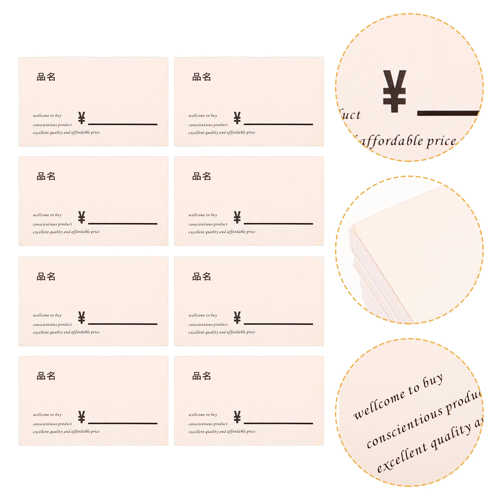 

100 Pcs Price Tag Paper Pricing Square Display Labels for Supermarket Blank Labeling Tags