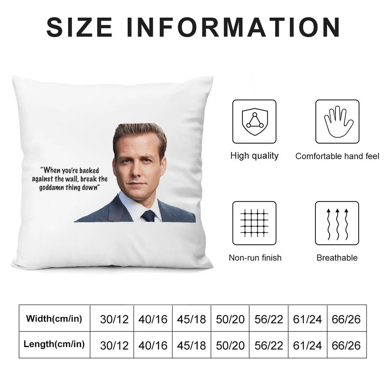 Harvey Specter Throw Pillow Luxury Cushion Cover luxury decor Embroidered Cushion Cover christmas pillow case pillow