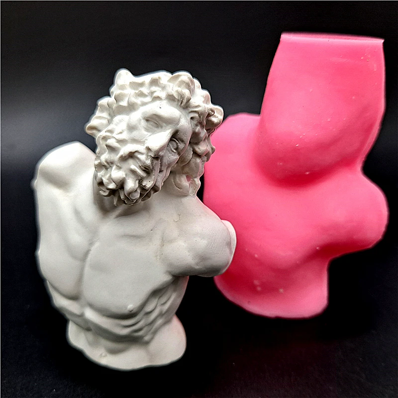 

Laokong half body silicone mold, gypsum resin, candle, concrete, DIY handmade crafts and ornaments