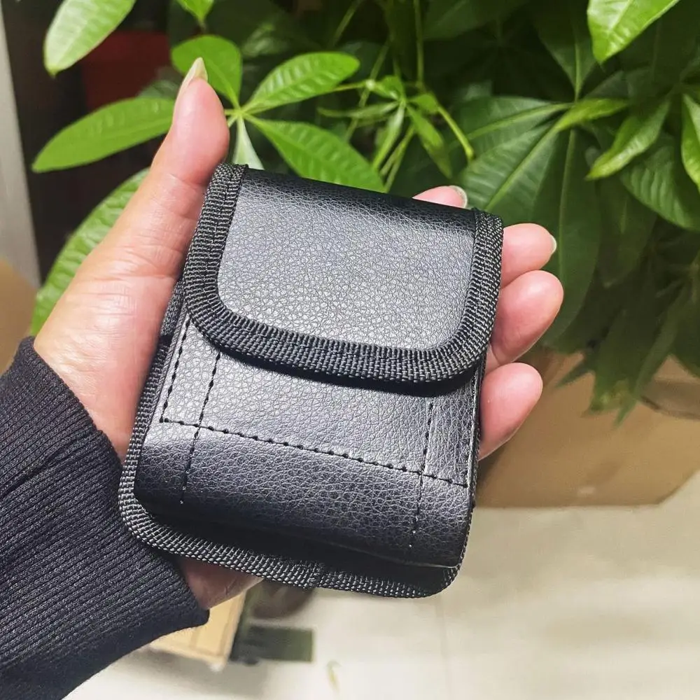 Leather Phone Pouch For Samsung Z Flip 3 5G Belt Clip Oxford Cloth Phone Case For Galaxy Z Flip3 5G Waist Bag