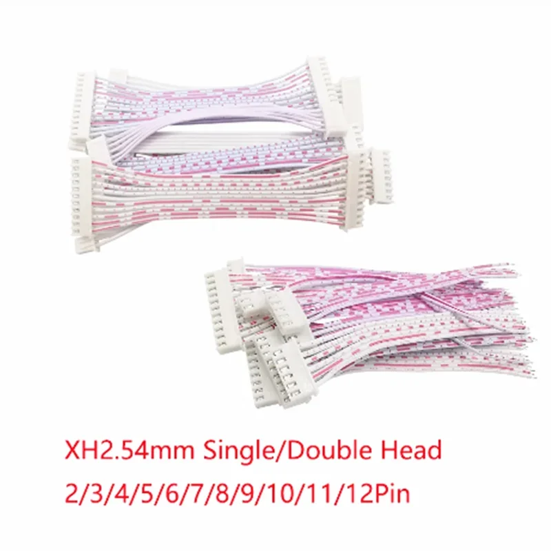 10PCS JST XH2.54 XH 2.54mm Single/Double Head Wire Cable Connector 2P/3/4/5/6/7/8/9/10P12 Pin Pitch Red Blue Male Female Plug