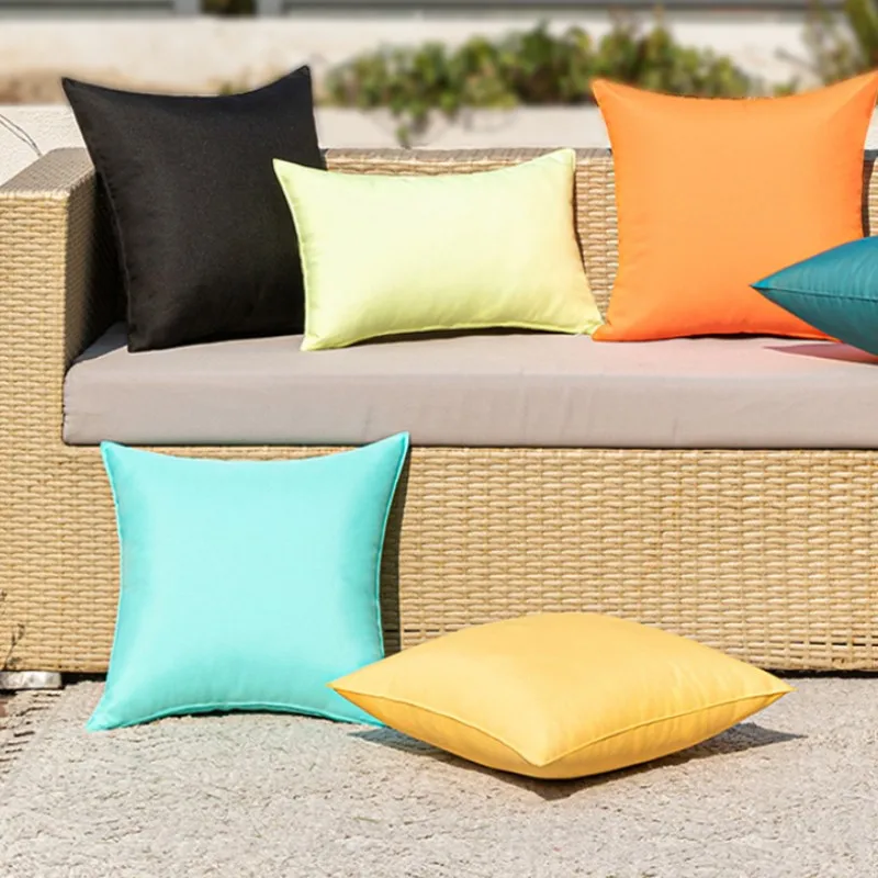 Wasserdichte Kissenbezüge für den Außenbereich, 30 x 50 cm, 45 x 45 cm, Kissenbezüge für Terrassenmöbel, Außendekoration für Couch, Garten, Bank, Veranda – Detail 9