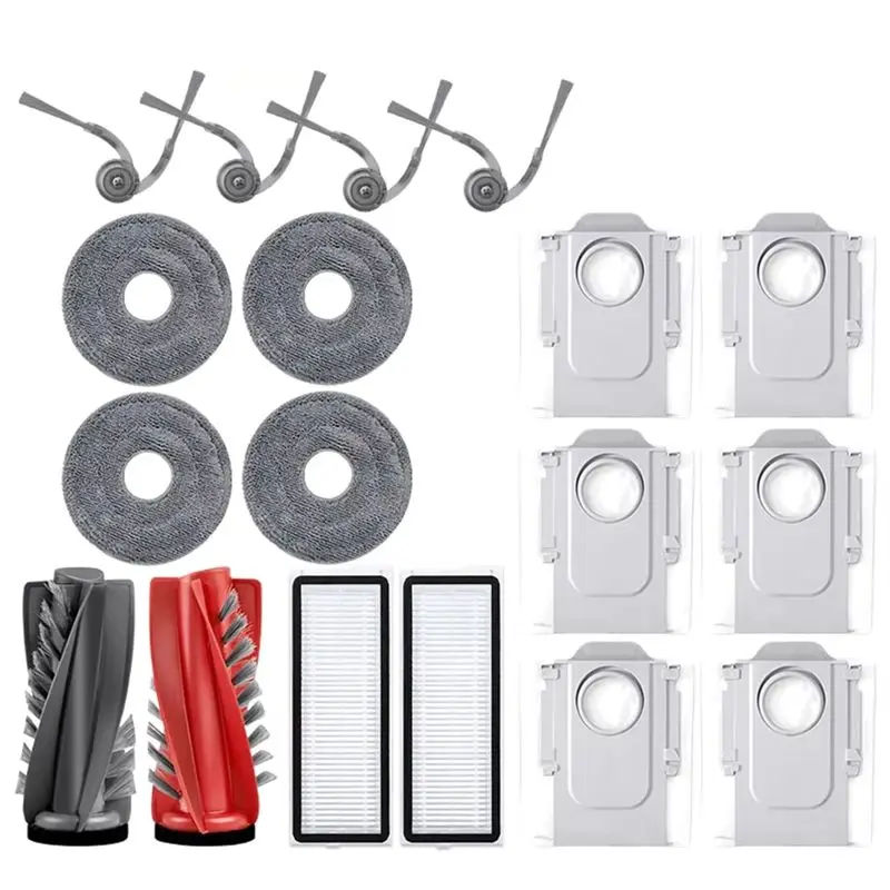 AEE2-For Roborock Qrevo Edge /Edgec/Edge S5A/5V1/Curv Vacuum Parts Main Roller Side Brush Hepa Filter Mop Cloth Dust Bag