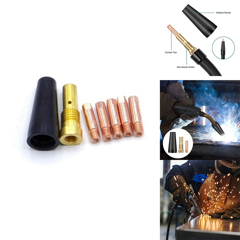 7Pcs/Set Gasless Nozzle Tips For FC90 Flux-Cored Wire Feed FC90 MIG Welder Welding Tools Durable Easy Install Easy To Use