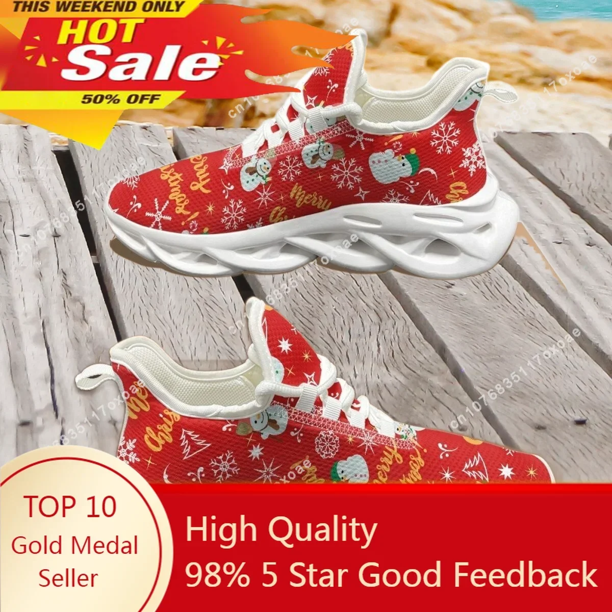 

Christmas Pattern Sneakers Holiday Print Mens Claasic Sneakers Flats Lace UP Casual Shoes Platform Wear-resistant Footwear 2023