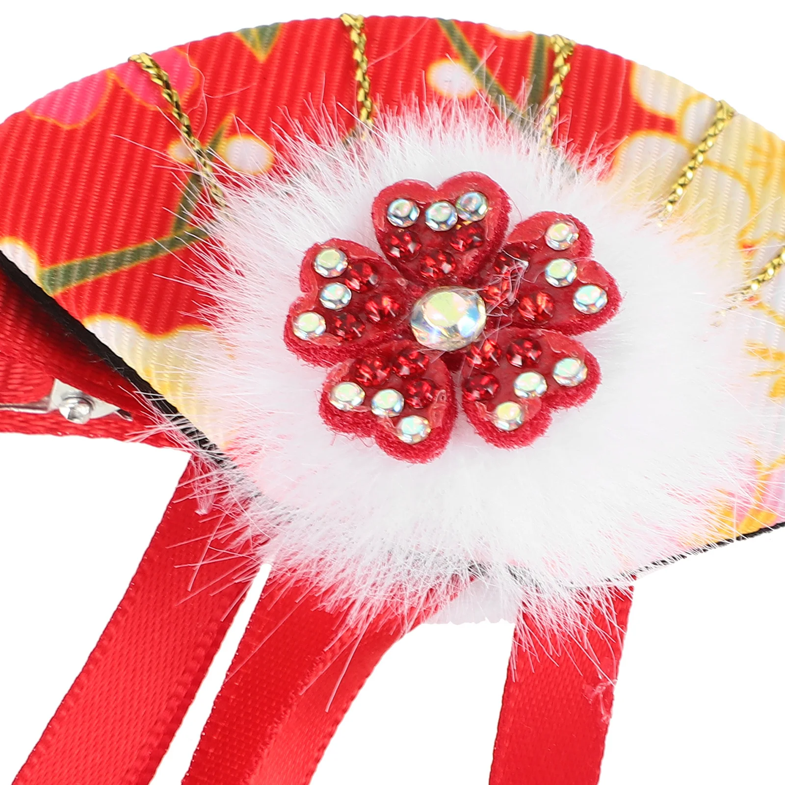 

1 Pair Fan Flower Tassel Hair Clips Japanese Style Hair Accessories For Women Vintage Barrettes Long Tassel Hairpins Wedding