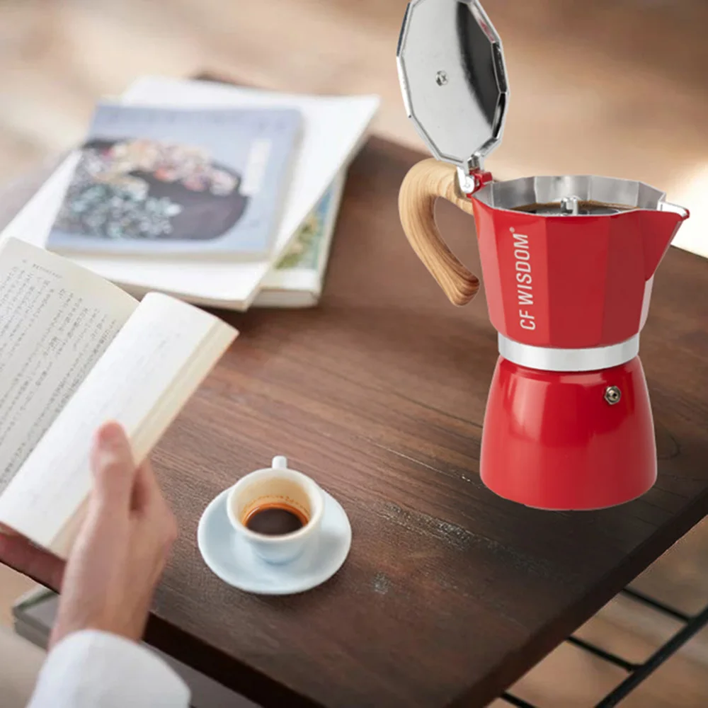 صانع سبرسو تصميم متين من الألومنيوم، هدية قهوة وعاء موكا، وعاء قهوة بيركولتر لعيد الشكر في الجمعة السوداء وعيد الميلاد #2