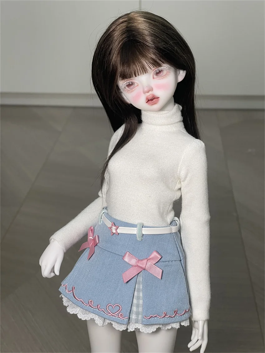 Bjd/Sd Pop Kleding Fit 1/4 Meisje Top, Kanten Lange Mouw T-Shirt (Geen Pop)