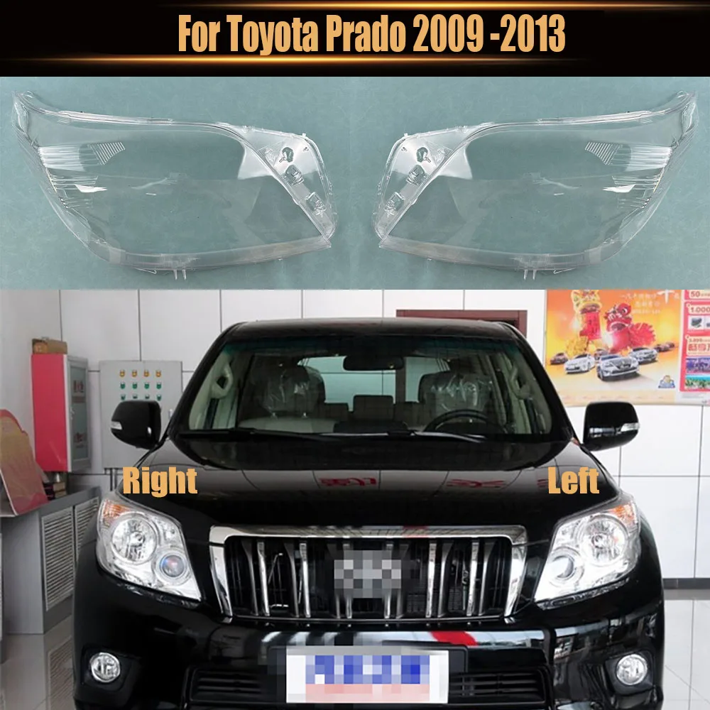 

For Toyota Prado 2009 -2013 Front Headlight Cover Transparent Mask Headlamp Lamp Shell Replace Original Lampshade Plexiglass