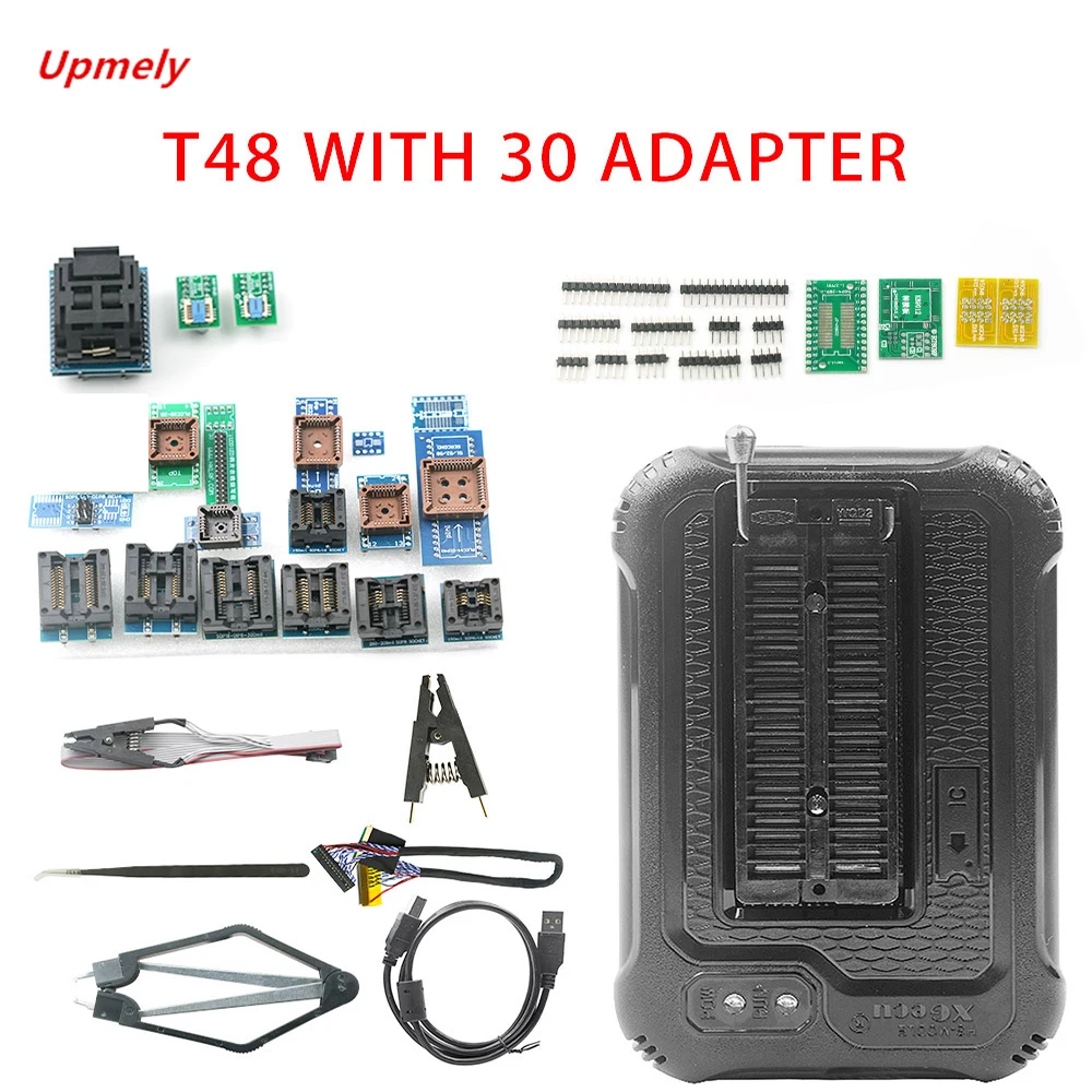 XGecu T48 [TL866-3G] + 39 adapters Programmer Support 31000+ ICs for EPROM/MCU/SPI/Nor/NAND Flash/EMMC/ IC TESTER