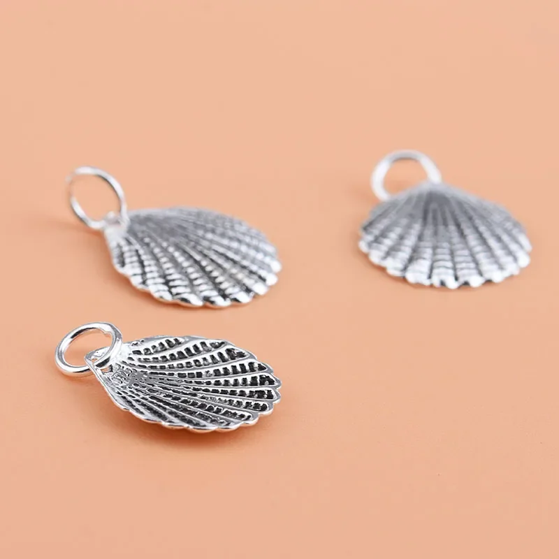 925 Sterling Silver Thai Silver Handmade Material Kit Seashell Pendant Marine Life Shell Pendant Bracelet Necklace Pendant