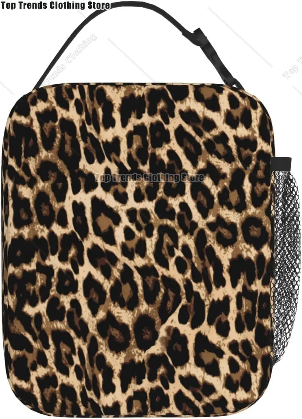 Insulated Reusable Leopard Cheetah Print African Animal Hunting Lunch Bag Cute Cooler Container for Picnics And Work