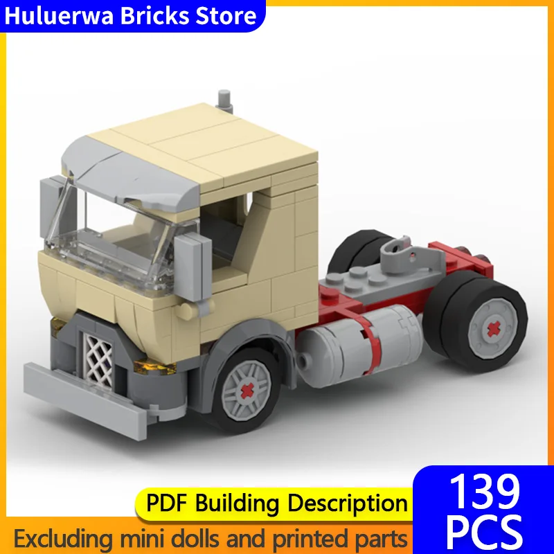 

City Car Model MOC Building Bricks Semi-Trailer Tractor Truck Modular Technology Children Holiday Gifts Assemble Toys Suit