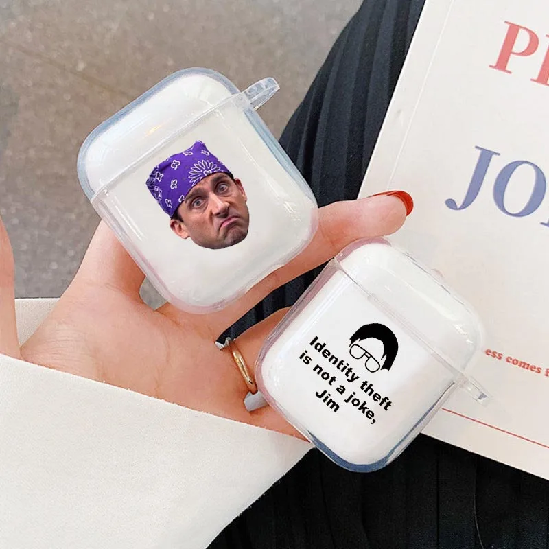 Funny Michael Scott The Office silicone Cover For Apple airpods 1 2 3 4 Pro 2 Wireless Earphone Accessories Air Pods Funda Coque