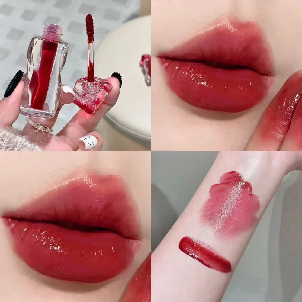 Non-Stick Cup 3g Mirror Lip Gloss Iridescent Hydrating Lip Tint Brightening Long-Lasting Lip Glaze Cosmetics
