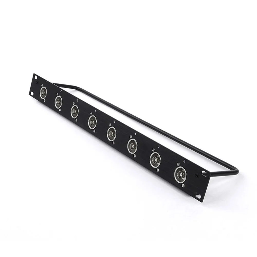 Rack Patch Panel 8-drożny BNC Chassis Connector 1U Flight Case Mount, RG58 BNC Male to Male Plug RF Coax Pigtail Jumper 50ohm Cable — zdjęcie produktu 5