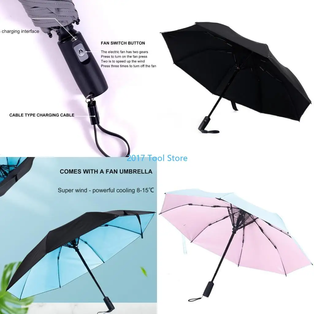 

K92A Multifunctional Umbrellas with Cooling and UVs Protections for Rainy and Days
