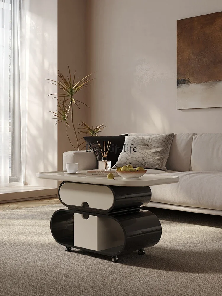 

12-*Italian minimalist movable coffee table living room home