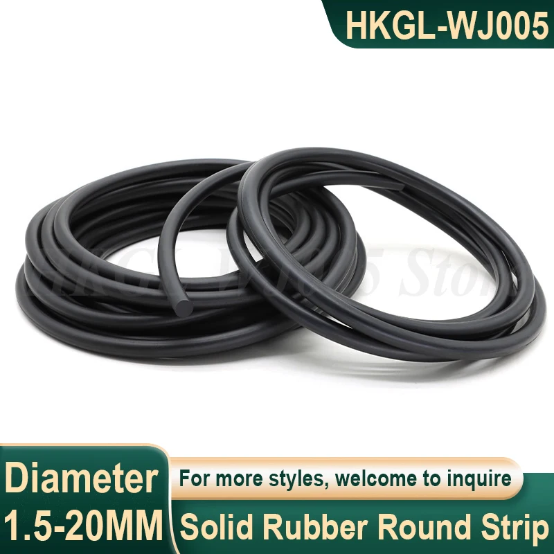 

Customizable Black Solid Rubber Round Strip Wear Resistant High Elasticity Industrial Rubber Round Strip Cushion Rubber Strip