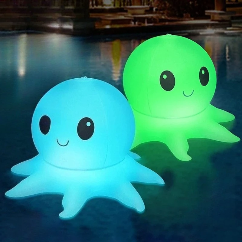 

Подводный светильник в виде осьминога на солнечной энергии, красочные водонепроницаемые светильники, уличная лампа для бассейна, пляжные принадлежности, RGB-лампы