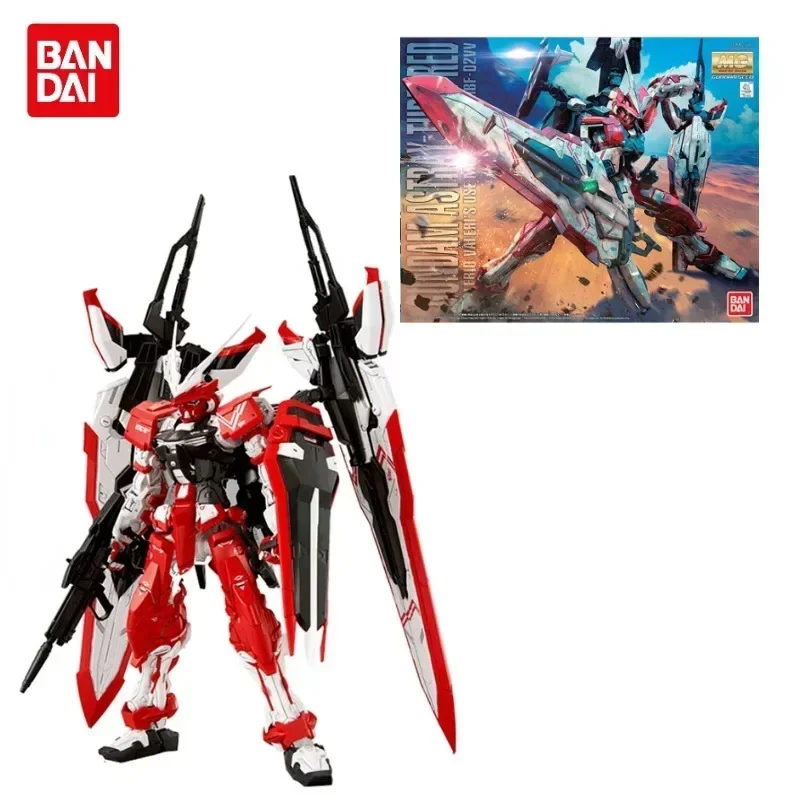 In Stock Bandai Original Gundam Anime MG 1/100 Gundam Astray Turn Red Assembly Anime Action Figure Model Toys Collection Gifts