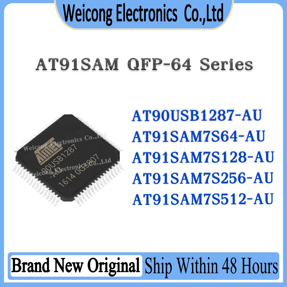 AT90USB1287 AT90USB1287-AU AT91SAM7S64-AU AT91SAM7S128-AU AT91SAM7S256-AU AT91SAM7S512-AU AT91SAM AT91SA AT91 IC MCU Chip QFP-64