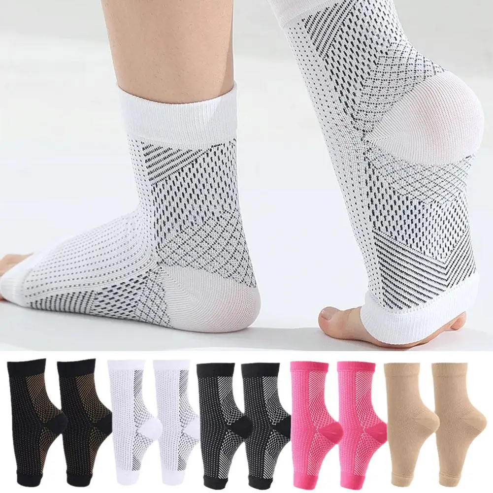 

5 pairs Neuropathy Socks for Women Men Ankle Compression Arch Support Neuropathy Soothe Socks Plantar Fasciitis Swelling Re M6O7