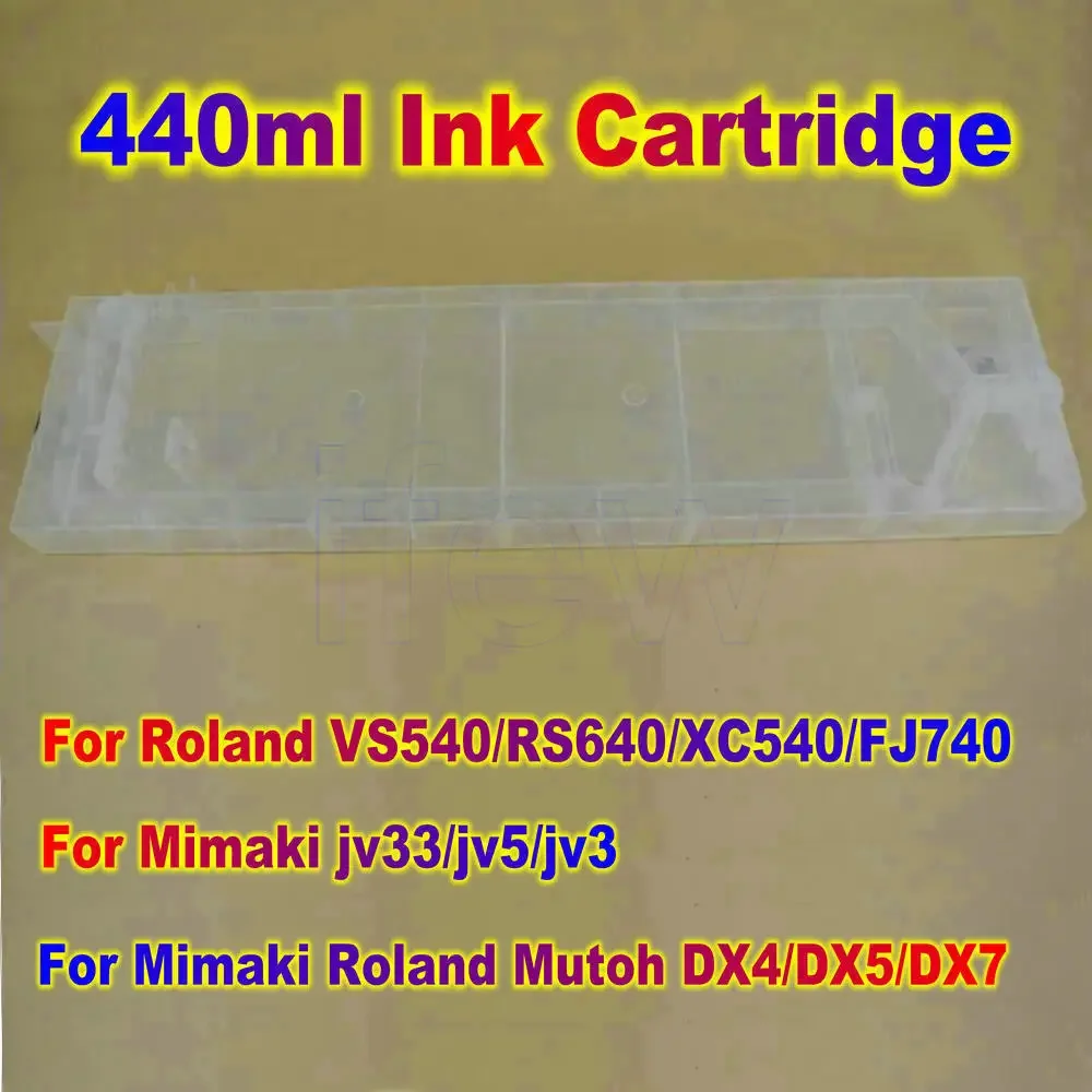 Многоразовый картридж 440 мл для Roland VS540/RS640/XC540/FJ740 для Mimaki jv33/jv5/jv3 RJ900, многоразовый картридж