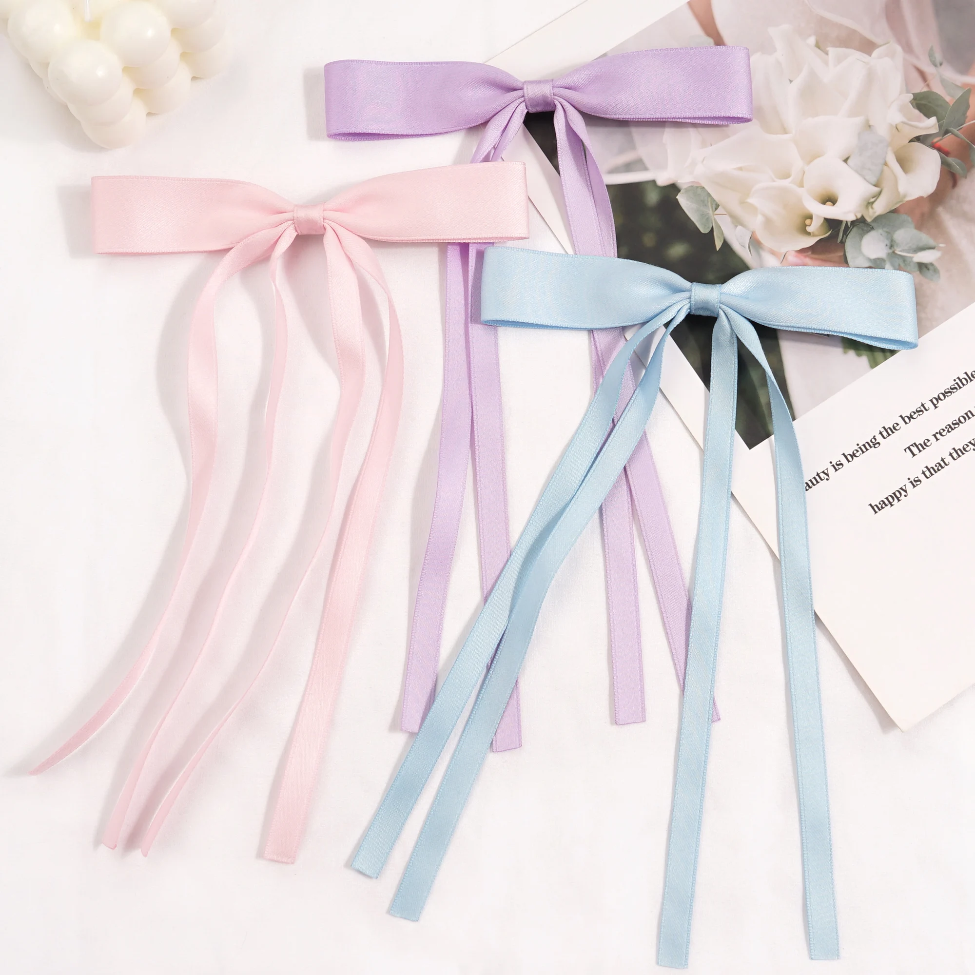 2/4/6Pcs Braided Bows Hairpins for girls Ribbons Double Ponytails Cute HairClips Headwear Fashionable Hair Accessories for woman