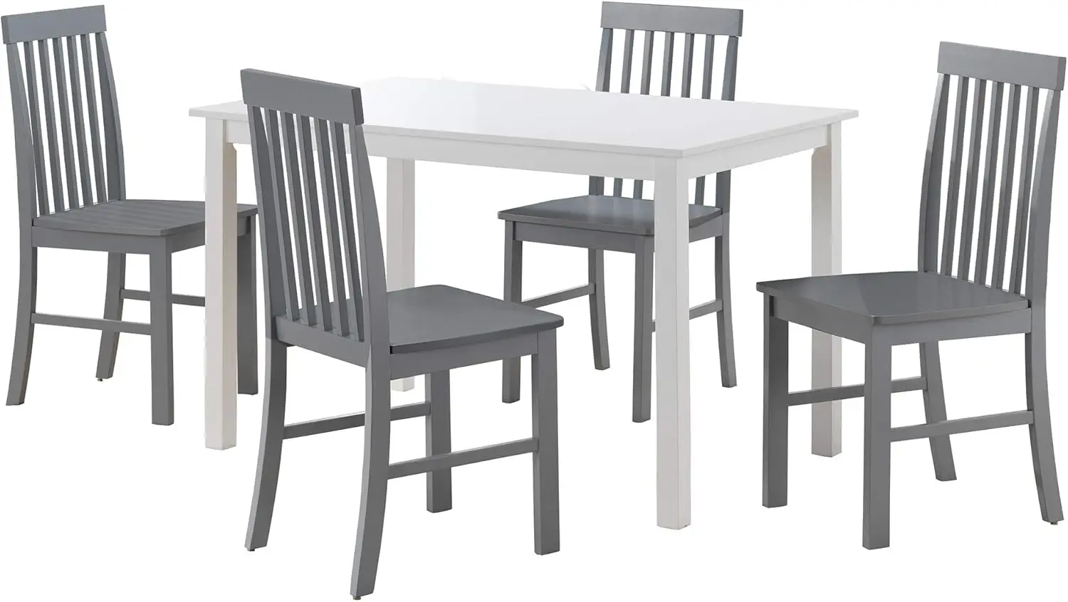 Person Modern Farmhouse Wood Small Dining Table Dining Room Kitchen Table Set 4 Chairs Set