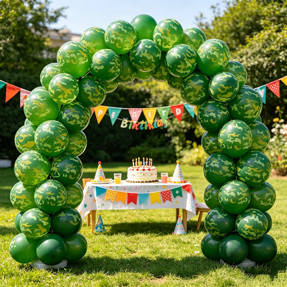 20-100 Stück 12 Zoll Tarngrüne Latexballons Militär- und Armee-Themenparty-Deko für Kinder, Jungen, Geburtstag, Babyparty, Globos – Detail 4